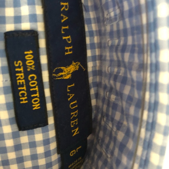 Polo Ralph Lauren Blue Gingham Dress Shirt NWT - Picture 4 of 7